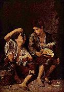 Beggar Boys Eating Grapes and Melon Bartolome Esteban Murillo